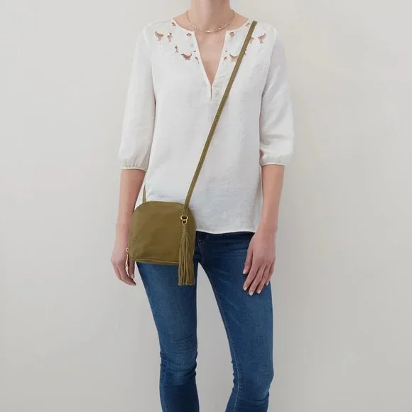 NWT New Hobo Nash Crossbody Aloe Leather Retired Rare